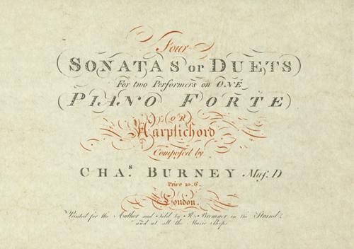 Sonatas or Duets Reprint der Sonatas or Duets for two Performer, London 1777 伯尼 奏鳴曲二重奏 奏鳴曲二重奏 4手聯彈(含以上) | 小雅音樂 Hsiaoya Music