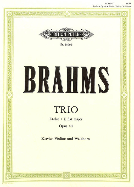 Trio No. 2 in E flat Op.40 布拉姆斯 三重奏 彼得版 | 小雅音樂 Hsiaoya Music