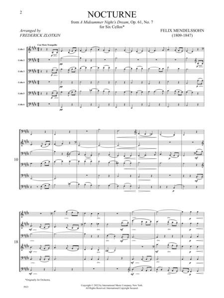Nocturne from A Midsummer Night's Dream, Op. 61, No. 7 for Six Cellos 孟德爾頌．菲利克斯 6把大提琴 國際版 | 小雅音樂 Hsiaoya Music