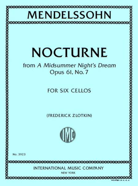 Nocturne from A Midsummer Night's Dream, Op. 61, No. 7 for Six Cellos 孟德爾頌．菲利克斯 6把大提琴 國際版 | 小雅音樂 Hsiaoya Music
