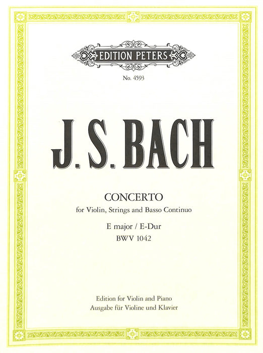 Concerto No. 2 in E BWV 1042 巴赫約翰‧瑟巴斯提安 協奏曲 彼得版 | 小雅音樂 Hsiaoya Music