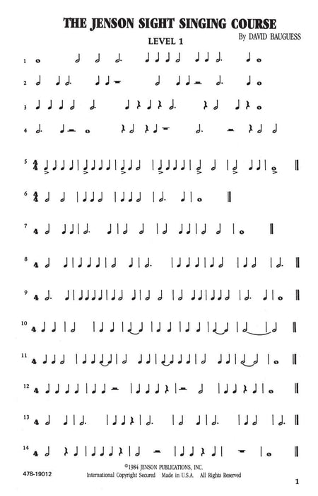 The Jenson Sight Singing Course (Vol. I) | 小雅音樂 Hsiaoya Music