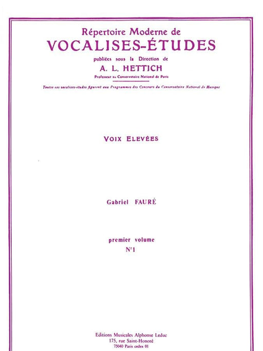 Répertoire Moderne de Vocalises-Etudes High Voice and Piano 佛瑞 高音 鋼琴 聲樂 | 小雅音樂 Hsiaoya Music