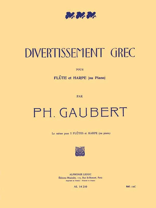 Divertissement Grec for Flute and Piano or Harp 長笛 鋼琴豎琴 | 小雅音樂 Hsiaoya Music