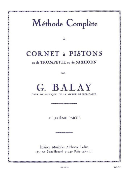 Méthode Compléte de Cornet á Pistons - Volume 2 for Trumpet 短號 小號 | 小雅音樂 Hsiaoya Music