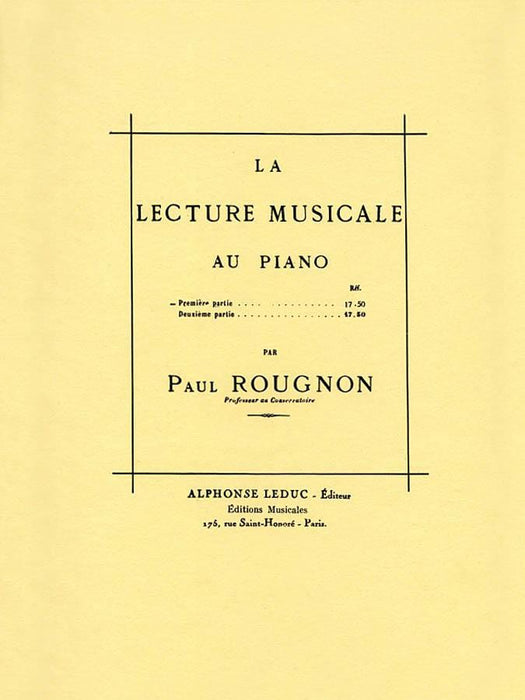 La Lecture Musicale Au Piano - Volume 1 鋼琴 鋼琴 | 小雅音樂 Hsiaoya Music