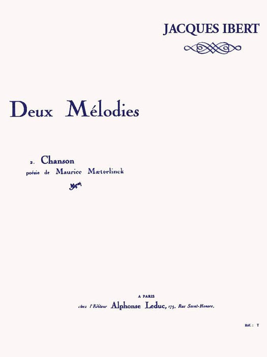 Deux Mélodies - Chanson for Voice and Piano 伊貝爾 鋼琴 聲樂 | 小雅音樂 Hsiaoya Music