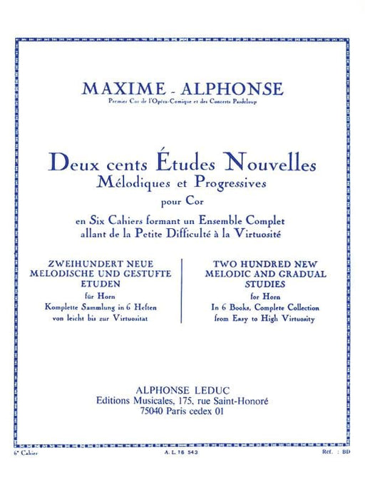 Deux Cents Etudes Nouvelles Melodiques et Progressives [Two Hundred New Melodic and Progressive Studies] for Horn 法國號 練習曲 | 小雅音樂 Hsiaoya Music