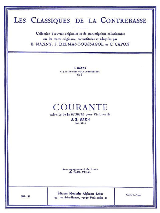 Courante - Classique Contrebasse No. 2, Suite No 1 for Double Bass 巴赫‧約翰瑟巴斯提安 組曲 低音大提琴 | 小雅音樂 Hsiaoya Music