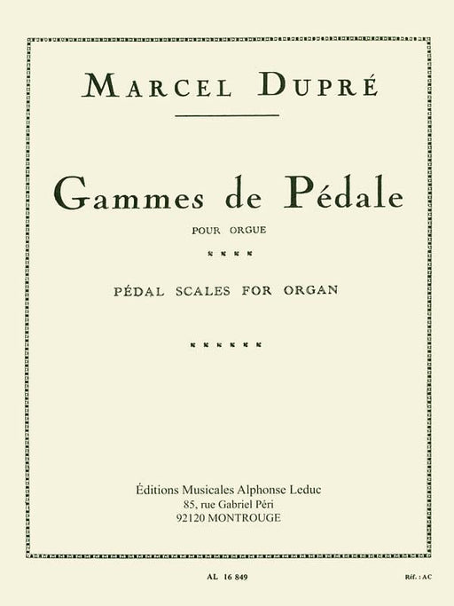 Gammes de Pédale pour Orgue [Pédal Scales for Organ] 音階 管風琴 | 小雅音樂 Hsiaoya Music