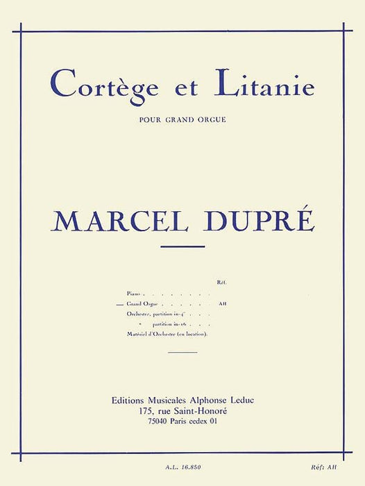 Cortege et Litanie pour Grand Orgue for Organ 管風琴 | 小雅音樂 Hsiaoya Music