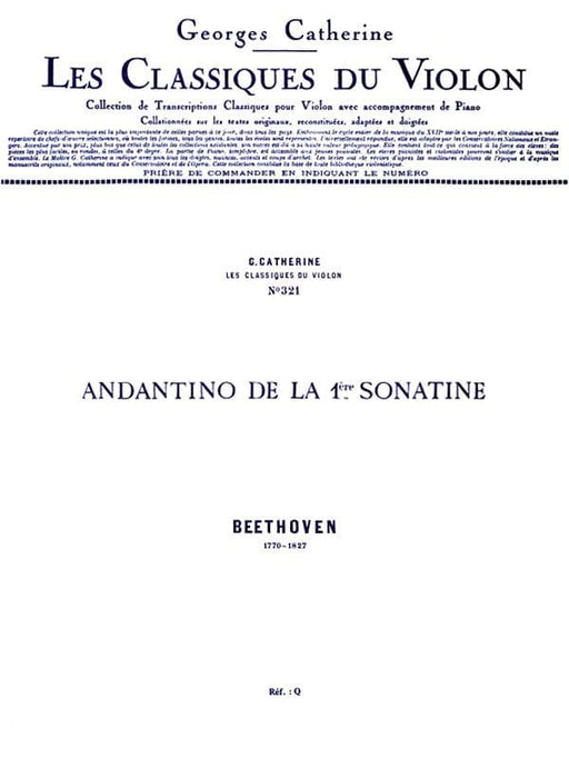Andantino de la 1ere - Classiques No. 321 for Violin and Piano 貝多芬 小提琴 鋼琴 | 小雅音樂 Hsiaoya Music