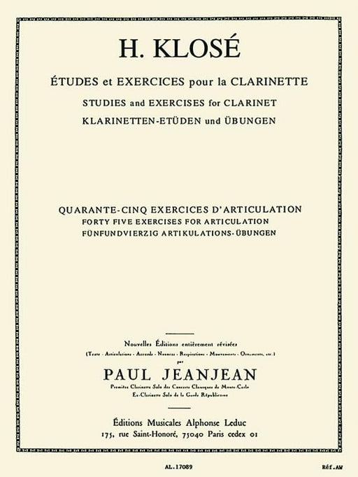 Etudes et Exercises pour la Clarinette [Studies and Exercies for Clarinet] 練習曲 豎笛 | 小雅音樂 Hsiaoya Music