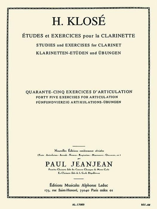 Etudes et Exercises pour la Clarinette [Studies and Exercies for Clarinet] 練習曲 豎笛 | 小雅音樂 Hsiaoya Music