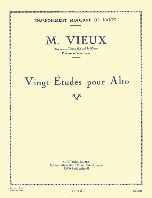 Vingt Etudes pour Alto [Twenty Studies for Viola] 中音 練習曲 中提琴 | 小雅音樂 Hsiaoya Music