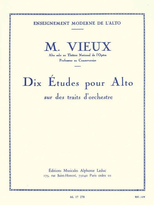 Dix Etudes pour Alto [10 Studies for Viola] 中音 練習曲 中提琴 | 小雅音樂 Hsiaoya Music