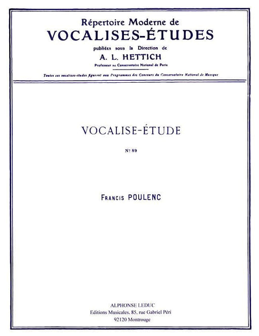 Vocalise-Etude pour Voix Elevees for High Voice and Piano 高音 鋼琴 聲樂 | 小雅音樂 Hsiaoya Music