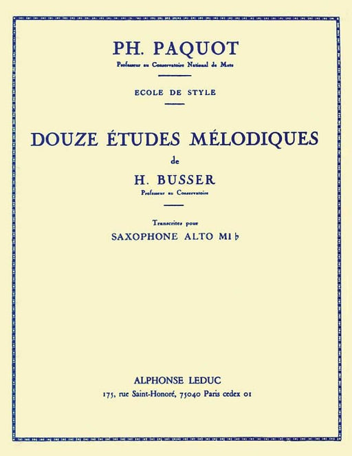 Douze Etudes Melodiques for Saxophone 薩氏管 練習曲 | 小雅音樂 Hsiaoya Music