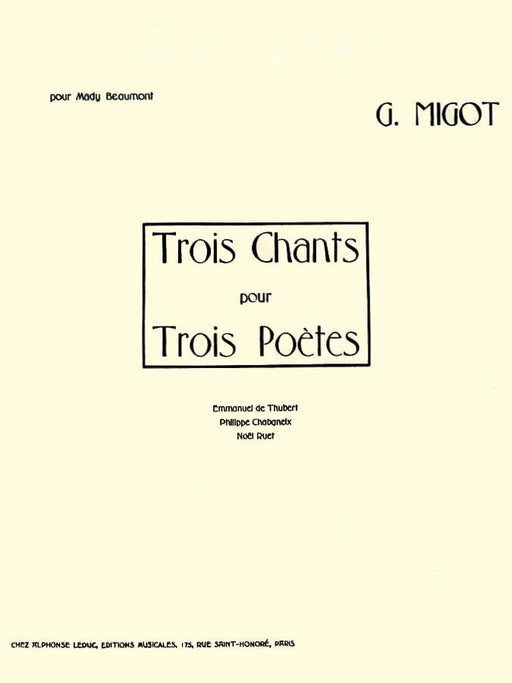 Trois Chants pour Trois Poetes for Voice and Piano 鋼琴 聖歌 聲樂 | 小雅音樂 Hsiaoya Music