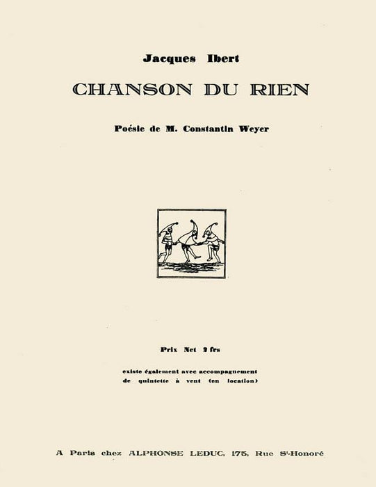 Chanson du Rien for Medium Voice and Piano 伊貝爾 鋼琴 聲樂 | 小雅音樂 Hsiaoya Music