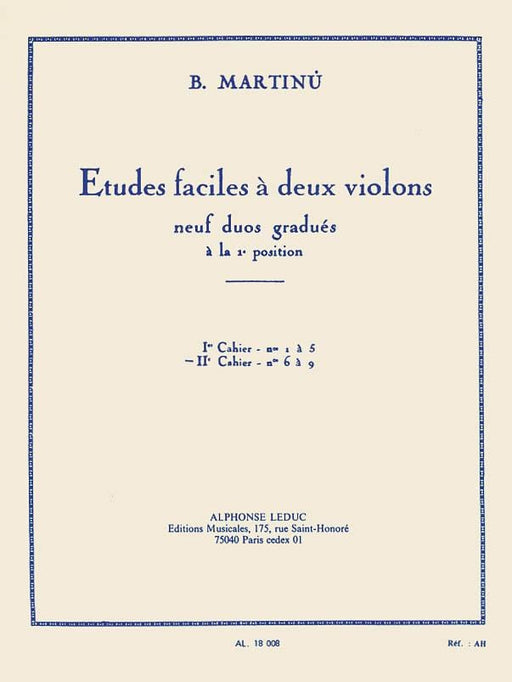 Etudes Faciles a Deux Violins - Volume 2 [Easy Studies for Two Violins - Volume 2] 馬悌努 練習曲 小提琴 | 小雅音樂 Hsiaoya Music