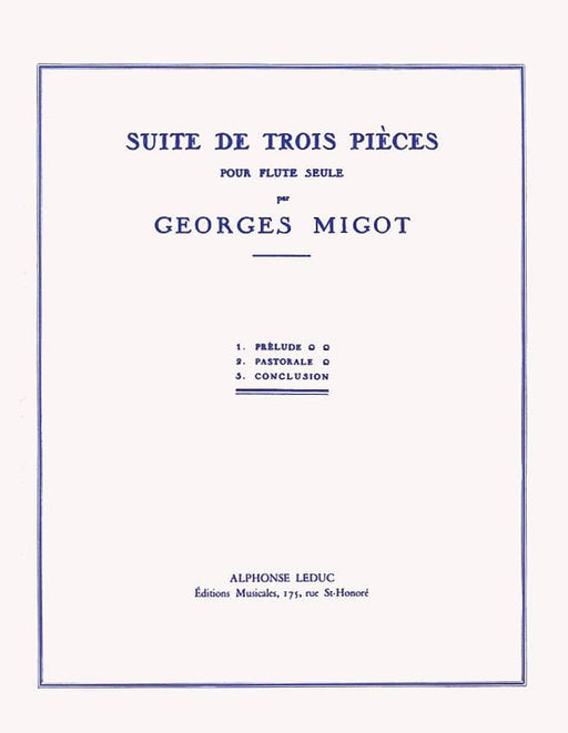 Suite de Trois Pieces pour Flute Seule [Suite in 3 Pieces for Flute Solo] 組曲 長笛 小品 | 小雅音樂 Hsiaoya Music