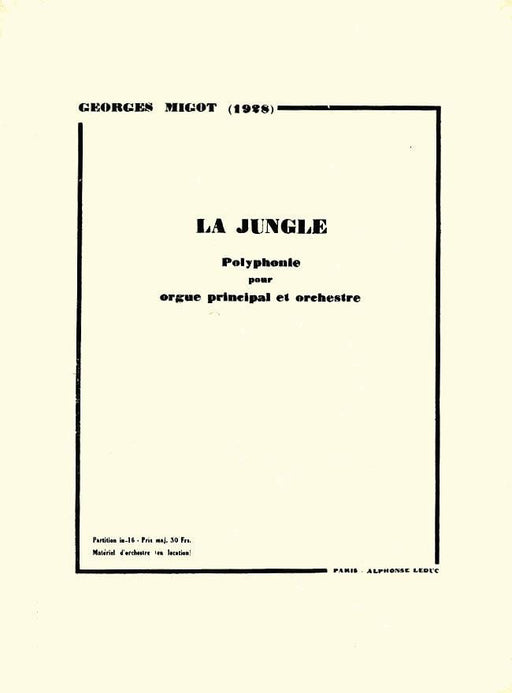 La Jungle for Organ and Orchestra 管風琴 管弦樂團 | 小雅音樂 Hsiaoya Music