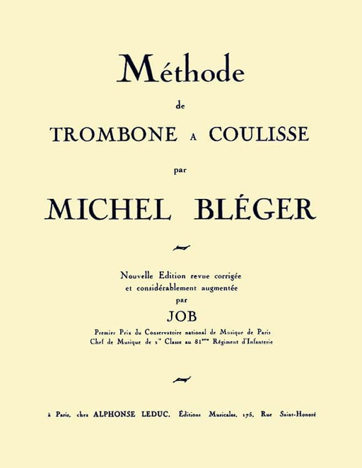 Méthode de Trombone a Coulisse par Michel Bléger Nouvelle Edition 長號 | 小雅音樂 Hsiaoya Music