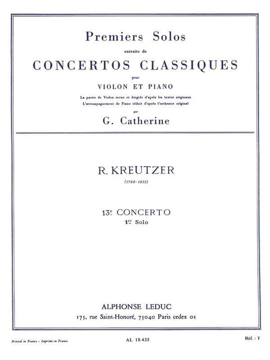 Premier Solos Concertos Classiques - Concerto No. 13, Solo No. 1 for Violin and Piano 克羅采‧羅道夫 協奏曲 小提琴 鋼琴 | 小雅音樂 Hsiaoya Music