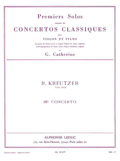 Premier Solos Concertos Classiques - Concerto No. 19 for Violin and Piano 克羅采‧羅道夫 協奏曲 小提琴 鋼琴 | 小雅音樂 Hsiaoya Music