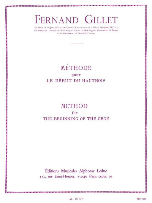Methode Pour Le Debut du Hautbois [Method for the Beginning of the Oboe] 雙簧管 | 小雅音樂 Hsiaoya Music