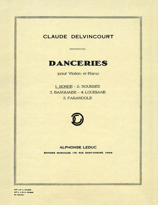 Danceries pour Violon et Piano - No. 1 Ronde for Violin and Piano 鋼琴 小提琴 鋼琴 | 小雅音樂 Hsiaoya Music