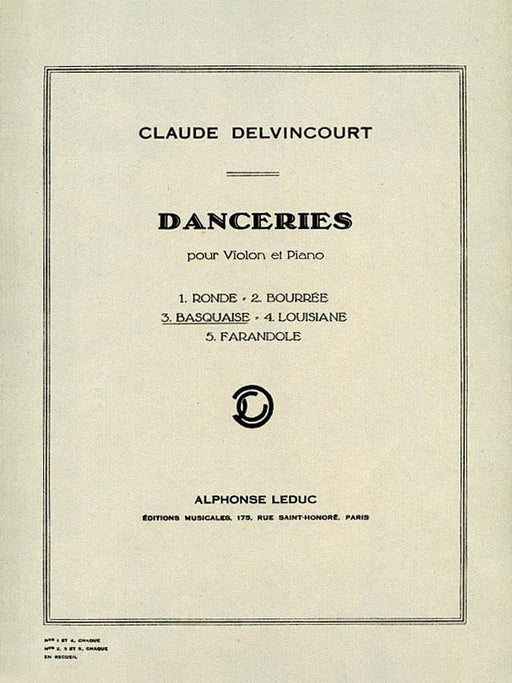 Danceries pour Violon et Piano - No. 3 Basquaise for Violin and Piano 鋼琴 小提琴 鋼琴 | 小雅音樂 Hsiaoya Music
