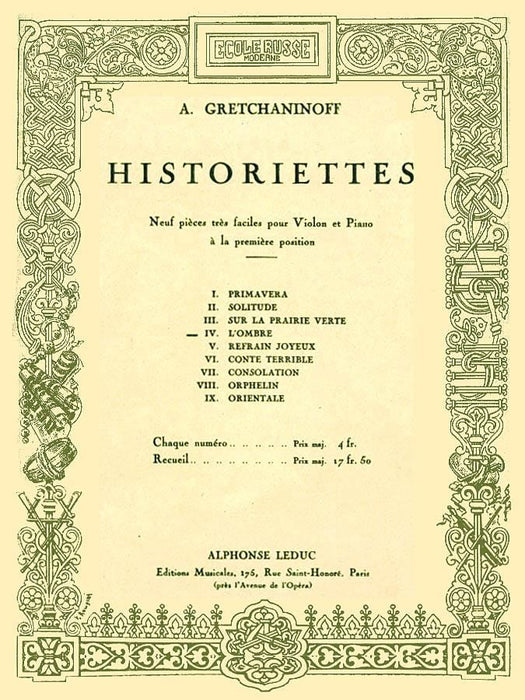 Historiettes Op. 118, No 4. - L'Ombre for Violin and Piano 小提琴 鋼琴 | 小雅音樂 Hsiaoya Music