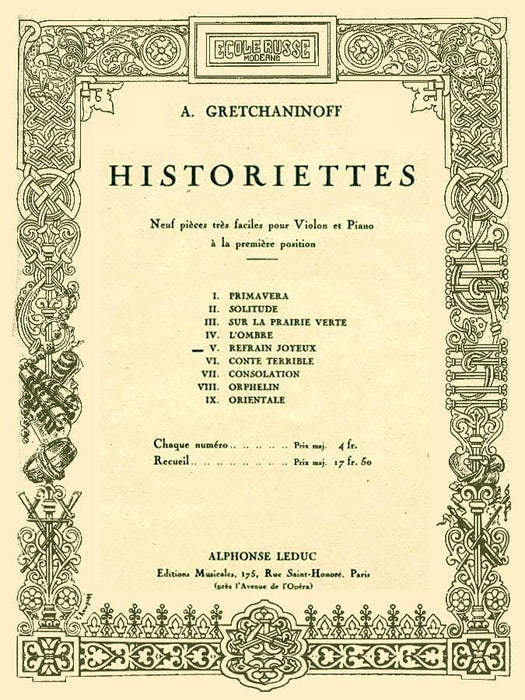 Historiettes Op. 118, No. 5 - Refrain Joyeux for Violin and Piano 副歌 小提琴 鋼琴 | 小雅音樂 Hsiaoya Music