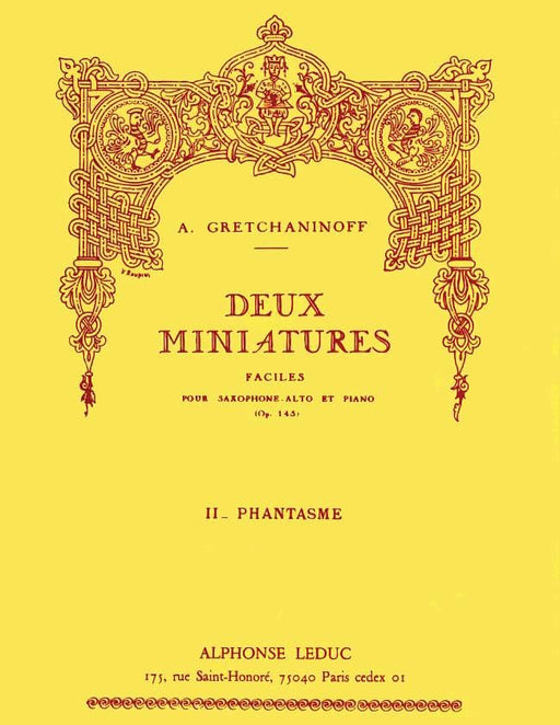 Suite Miniature Op. 145, No. 9 - Phantasme for Saxophone and Piano 組曲 薩氏管 鋼琴 | 小雅音樂 Hsiaoya Music