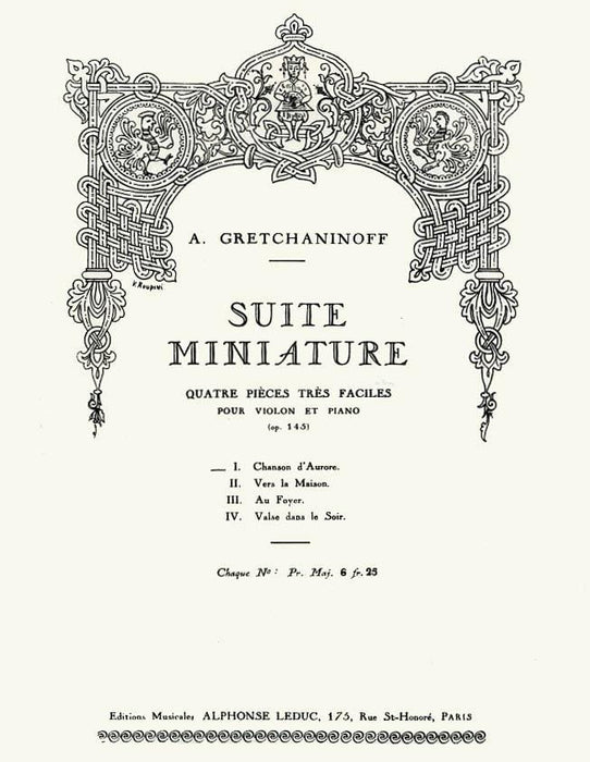 Suite Miniature Op. 145, No. 1 - Chanson d'Aurore for Violin and Piano 組曲 小提琴 鋼琴 | 小雅音樂 Hsiaoya Music