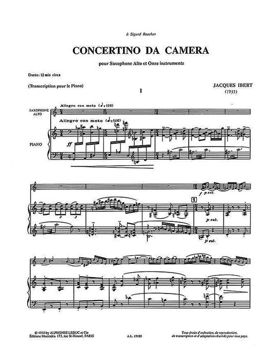 Concertino da Camera for Alto Sax and Piano 伊貝爾 小協奏曲 中音薩氏管 鋼琴 | 小雅音樂 Hsiaoya Music