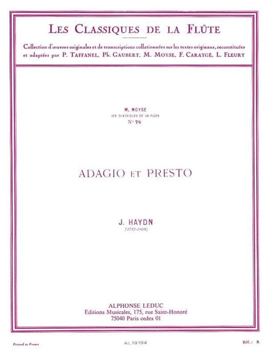 Adagio et Presto - Classiques No. 78 for Flute and Piano 慢板 長笛 鋼琴 | 小雅音樂 Hsiaoya Music