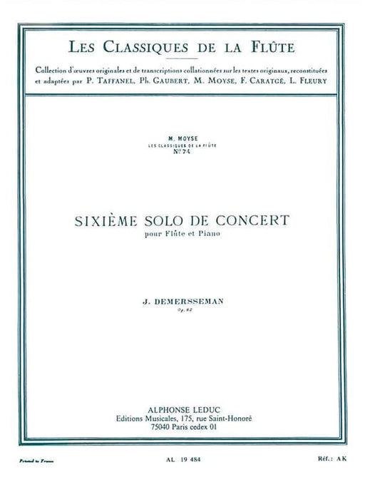 Concert Solo No. 6, Op. 82 - Les Classiques de la Flute No. 74 for Flute and Piano 音樂會 鋼琴 長笛 | 小雅音樂 Hsiaoya Music