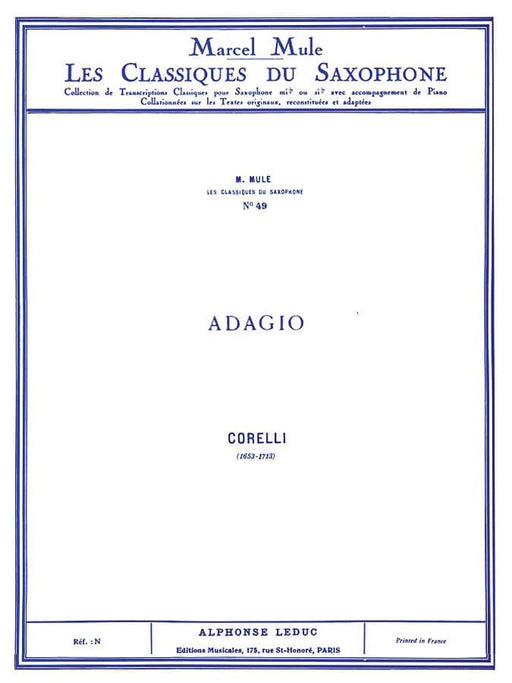 Adagio - Classiques No. 49 for Alto Saxophone and Piano 柯雷里阿爾坎傑羅 慢板 中音薩氏管 鋼琴 薩氏管 | 小雅音樂 Hsiaoya Music