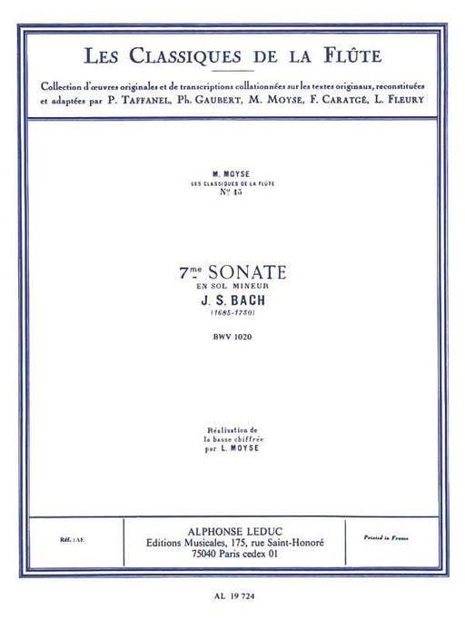 Sonata No. 7, BWV1020 in G Minor - Classiques No. 15 for Flute and Piano 巴赫‧約翰瑟巴斯提安 奏鳴曲 長笛 鋼琴 | 小雅音樂 Hsiaoya Music
