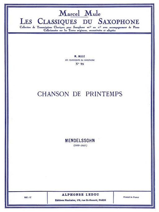 Chanson de Printemps - Op. 62 No. 6 in A Major for Tenor Saxophone and Piano 薩氏管 鋼琴 | 小雅音樂 Hsiaoya Music