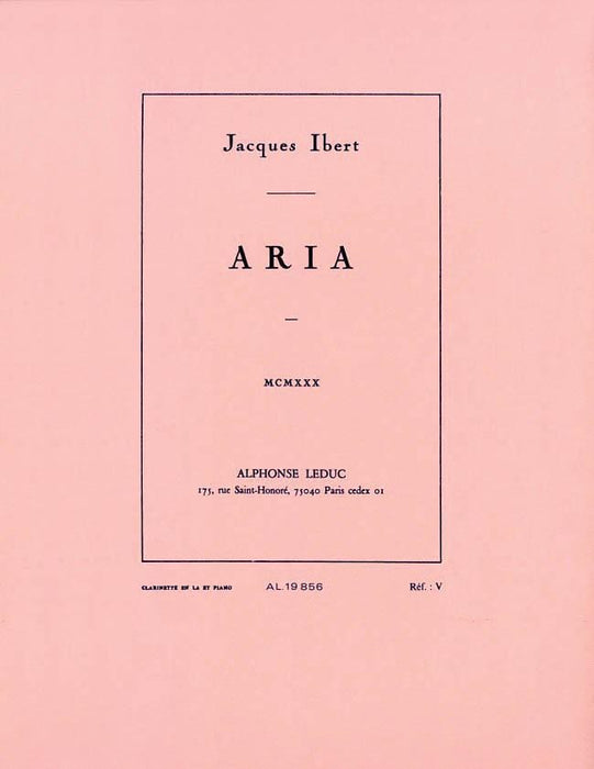 Aria for Clarinet and Piano 伊貝爾 詠唱調 鋼琴 詠嘆調 豎笛 | 小雅音樂 Hsiaoya Music
