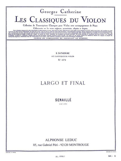 Largo et Final - Classiques No. 372 for Violin and Piano 馬雷馬蘭 小提琴 鋼琴 | 小雅音樂 Hsiaoya Music