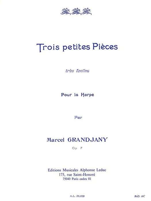3 Petites Pièces Très Faciles Op. 7 for Harp Solo 豎琴 | 小雅音樂 Hsiaoya Music