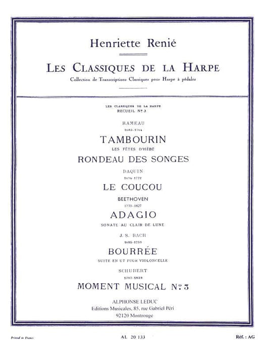 Les Classiques de la Harpe - Volume 3 for Harp 豎琴 | 小雅音樂 Hsiaoya Music