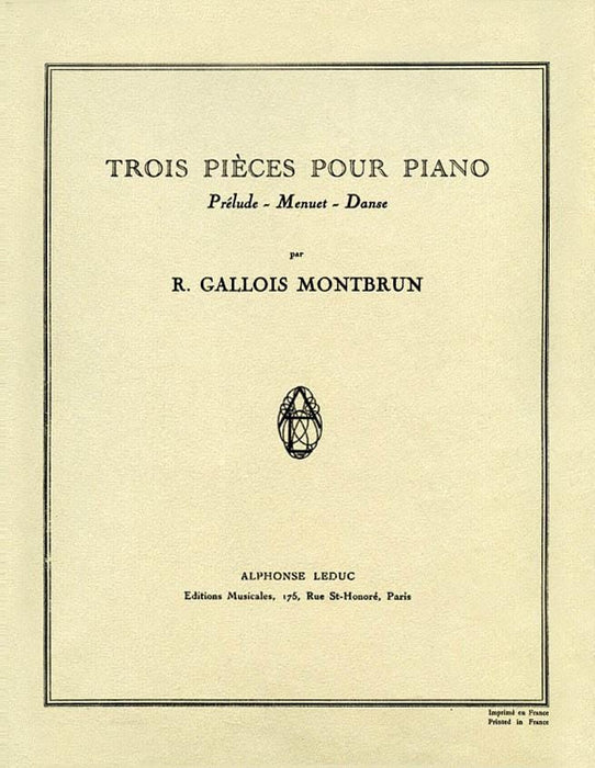 Trois Pieces pour Piano for Piano Solo 鋼琴 小品 | 小雅音樂 Hsiaoya Music