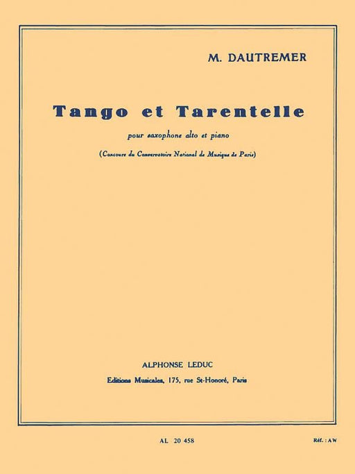 Tango et Tarentelle for Alto Saxophone and Piano 探戈 中音薩氏管 鋼琴 薩氏管 | 小雅音樂 Hsiaoya Music