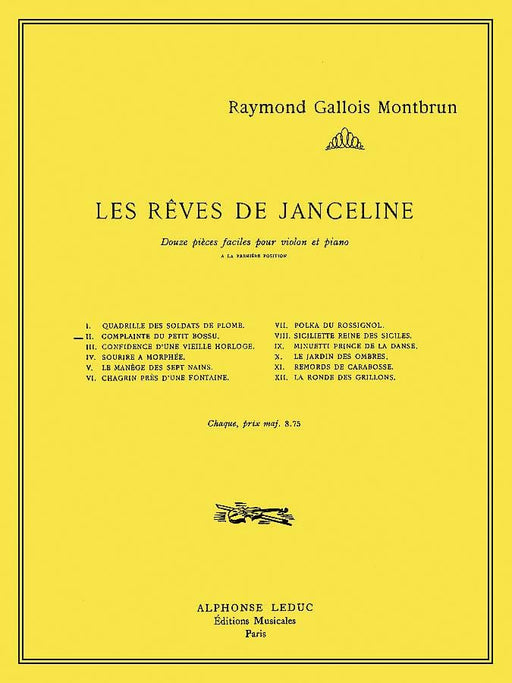 Janceline's Dreams - 2. Complainte du Petit Bossu for Violin and Piano 小提琴 鋼琴 | 小雅音樂 Hsiaoya Music